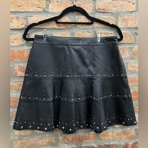 Parker leather skirt with studs